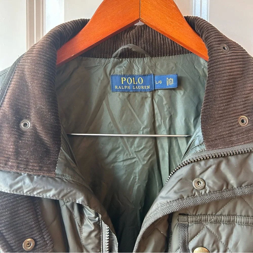 Polo Ralph Lauren Quilted Vest Olive Green Size L‎ - Picture 3 of 9